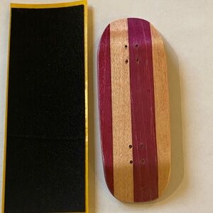 Striped Wooden Fingerboard Deck